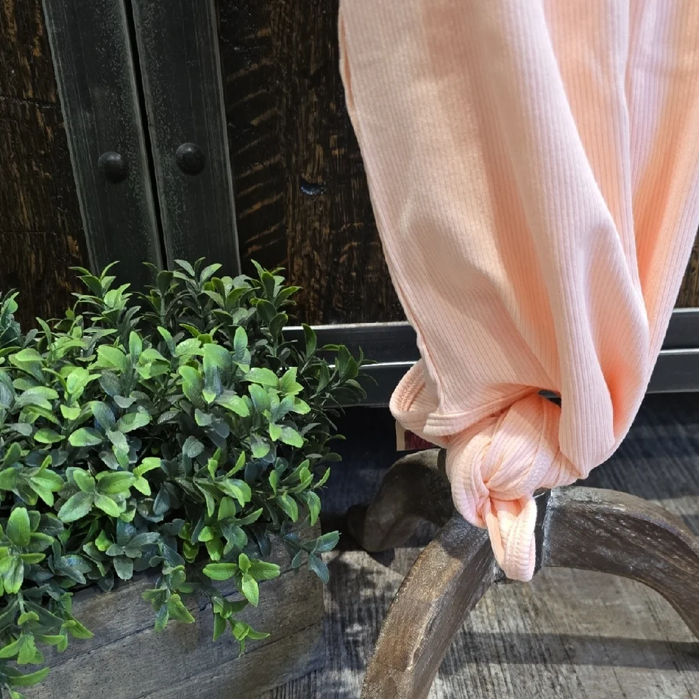 Caden Lane Peach Buttoned Sleep Sack - Picture 4 of 8